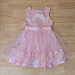 Beautees Light Pink Lace Dress Girls Party Dress Size 3T